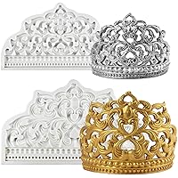 Crown Cake Topper Mold Height 4.5-6.7inch, Baroque Style Large and Small