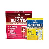 VitaCup Instant Packets Super H20 Lemon 16ct & Slim Tea 24ct