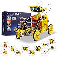 STEM Projects for Kids Ages 8-12, Solar Robot Science Building Kits, Birthday Gifts for 8 9 10 11 12-16 Year Old Boys Girls Teens, Robotics Powered by Sun or Battery(Not Include).