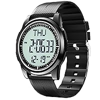 Beeasy Digital Watch Waterproof with Stopwatch Alarm Countdown Dual Time, Ultra-Thin Super Wide-Angle Display Digital Wrist Watches for Men Women