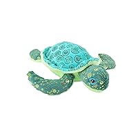 Wild Republic Sea Turtle, Foilkins, Stuffed Animal, 12 inches, Gift for Kids, Plush Toy, Fill is Spun Recycled Water Bottles