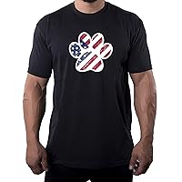 American Flag Dog Paw, Men's Graphic T-Shirts, 4th of July T-Shirts