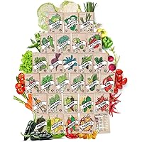 Sustainable Sprout Hot Pepper & Vegetable Seeds Bundle - Non GMO Hot Pepper Seeds 7 Pack and 20 Variety Pack Vegetable Seeds for Planting - Heirloom Variety Seed Packets For Indoor & Outdoor Gardening