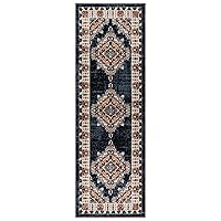 Gertmenian Modern Indoor Area Rugs, Machine-Woven, High Traffic, Non-Shedding & Stain-Resistant, for Living Room, Dining Room, Bedroom, Office, 2x6 Runner, Traditional Oriental Blue, 29505