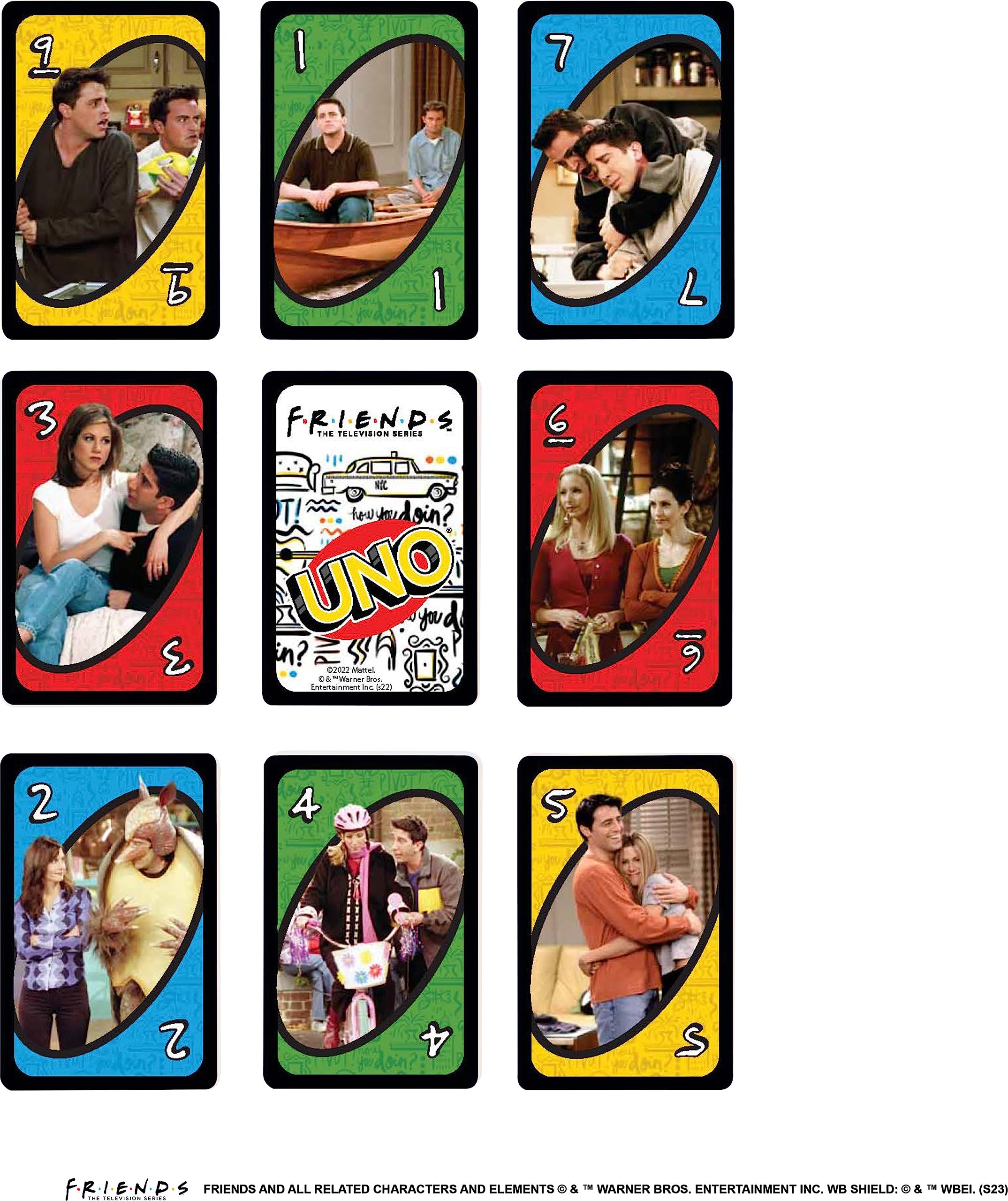 UNO Friends Card Game for Family Night Featuring Tv Show Themed Graphics and a Special Rule for 2-10 Players (Amazon Exclusive)