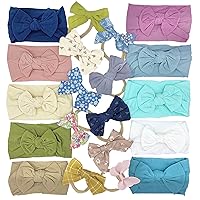 Baby Girl Bow Headbands Newborn Infant Toddler 20-pack Hairbands and Bows Child Hair Accessories