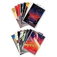 Complete Set of Sixteen (16) NASA Jet Propulsion Lab (JPL) Visions of the Future Space Travel Art Print Posters | 18 x 24 inches