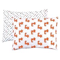 Hudson Baby Unisex Baby and Toddler Cotton Toddler Pillow Case, Foxes, One Size