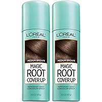 Magic Root Cover Up Gray Concealer Spray Medium Brown 4 oz (2 pack)