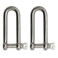 Extreme Max 3006.8201.2 BoatTector Stainless Steel Long D Shackle - 1/4