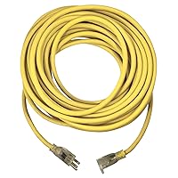 74100 Extension Cord, 100ft, Yellow, 100 Foot