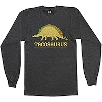 Threadrock Men's Tacosaurus Dinosaur Taco Long Sleeve T-Shirt