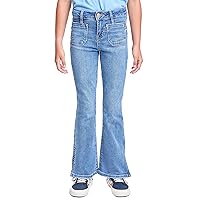 YMI Girls Flare Front Patch Pocket Side Slit Hem Jeans