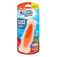Hartz Chew 'n Clean Tuff Bone Bacon Scented Dental Dog Chew Toy - Medium