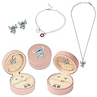 Disney Girls Friendship Necklace Earrings Bracelet Rings Sets - Stitch Gifts