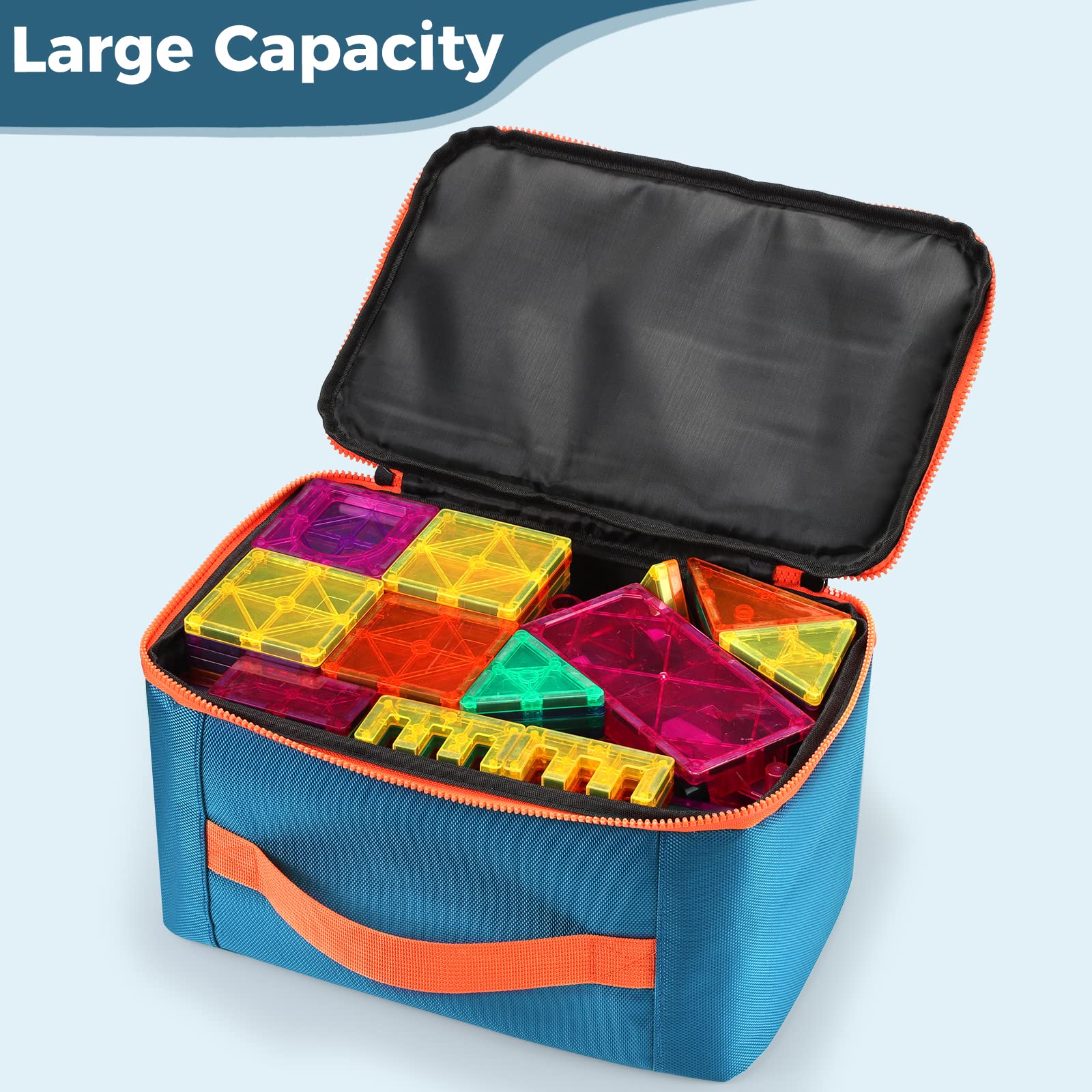 Gemmicc 2PCS Magnetic Car Set + Toy Carry Bag