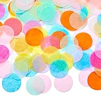 Tissue Paper Confetti 5000 Pieces 1 Inch Rainbow Confetti Dots for Wedding Baby Shower Birthday Party Table Confetti（Color Random）