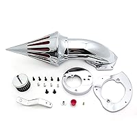 HTTMT MT234-CHROME Intake Spike Air Cleaner Kits Compatible with 2002-2009 Vtx 1800 R S C N F Chrome 