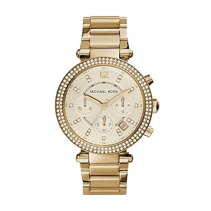 Michael Kors Parker Stainless Steel Watch With Glitz Accents