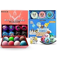 Bath Bombs for Women & Kids - Bundle of 14 Scented Organic Bath Bombs of 2.5 oz with Natural Essential Oils - Organic Bath Bombs with Feminine Scents for Her
