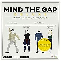 Mind The Gap Deluxe Trivia Game - A Trivia Board Game for The Generations Gen Z Millennial Gen X Boomer Family Games, Trivia Game for Adults & Kids 10+