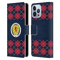 Head Case Designs Officially Licensed Scotland National Football Team Argyle Logo 2 Leather Book Wallet Case Cover Compatible with Apple iPhone 13 Pro Max