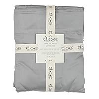 Down Etc Luxury Hotel Bedding 4-Pieces D.O.E. Down on Earth® Collection 300 Thread Count 100% Organic Cotton Sheet Set and Pillowcases, Queen Size, Dark Grey