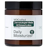 Daily Moisturizer Face and Body Lotion for Women and Men, All Natural Moisturizing Lotion for Sensitive Skin, Hand, Face and Body Moisturizer for Dry Skin, Fragrance Free Body Lotion 4 oz
