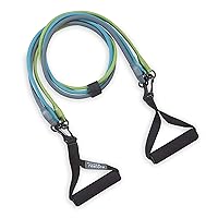 Gaiam 3-in-1 Resistance Band Kit with Comfort-Grip Handles and Interchangeable Strength Bands for High Intensity Training