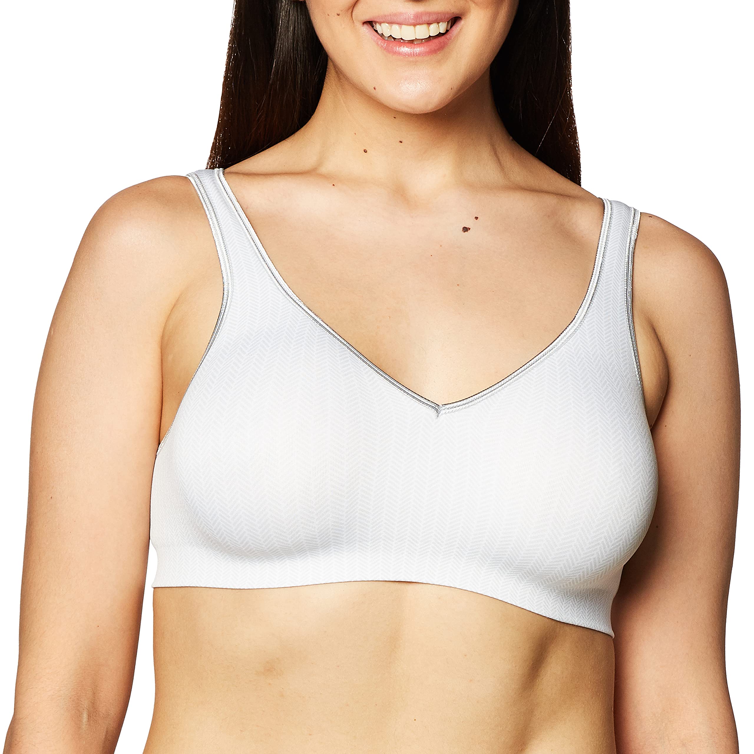 Hanes Women's Smooth Comfort Wireless Bra, Seamless Full-Coverage T-Shirt Bra, Moisture Wicking, Single & 2-Pack