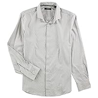Alfani Mens Cotton Button Up Shirt