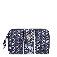 Vera Bradley Women's Cotton Turnlock Wallet With Rfid Protection, Perennial Buds, One Size