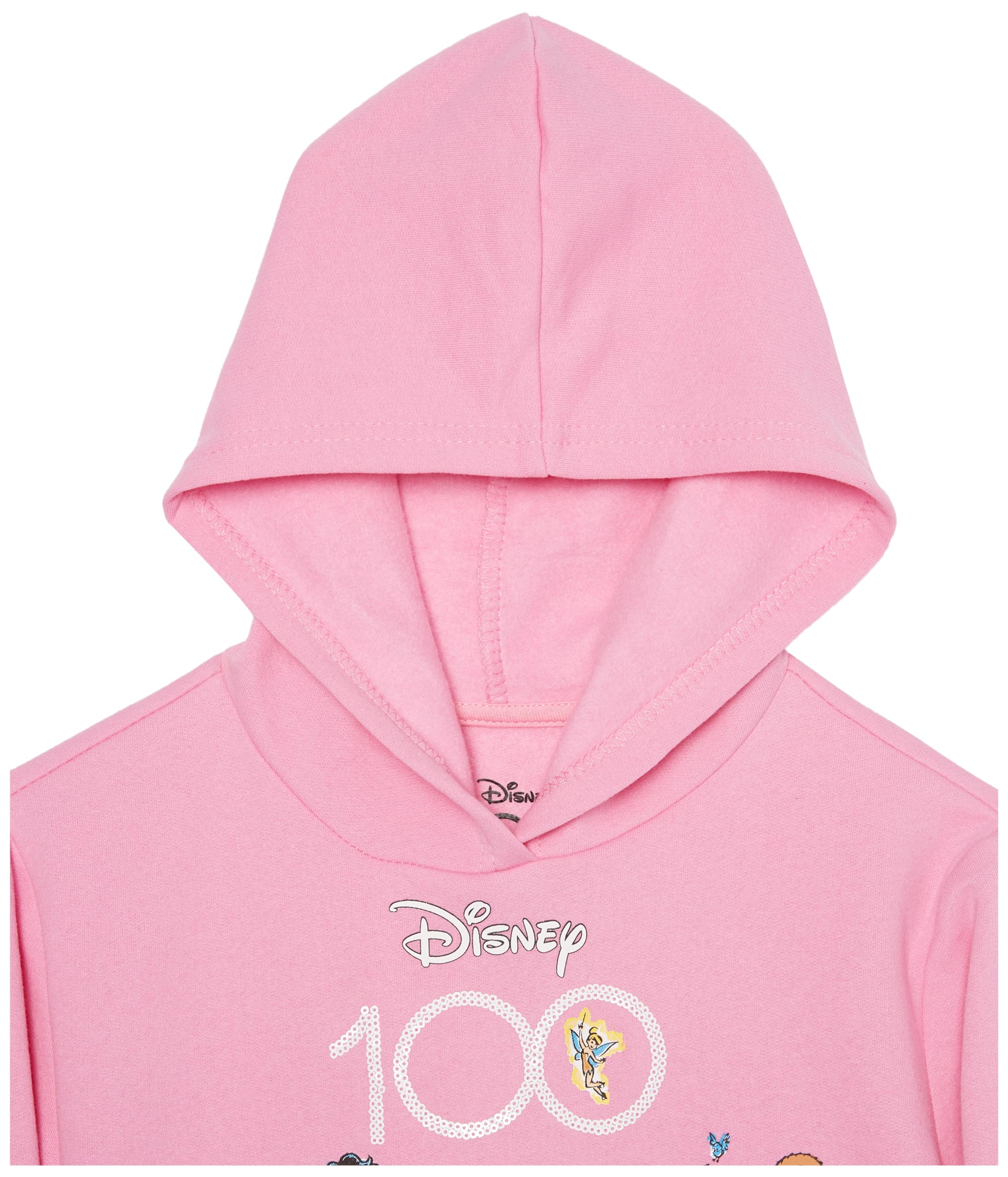 Disney Girls D100 Character Fleece Cropped Hoodie & Jogger Set - Mickey, Stitch, Elsa, Mirabel - Girls 4-16
