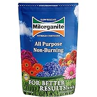 Milorganite All-Purpose Eco-Friendly Slow-Release Nitrogen 6-4-0 Fertilizer, 5 Pound Bag - for Lawns, Flowers and Gardens