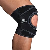 Shock Doctor PRIME Dual Knee Brace Support Wrap for Arthritis, Tendonitis, Meniscus Tear, Pain Relief, Joint Support, Running, Hiking, Sports