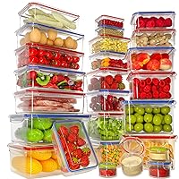 52-Piece Large Food Storage Containers with Lids Airtight, Health Material 85oz Leakproof Reusable Plastic Storage Containers, for Lunch, Meal Prep, and Leftovers, Kitchen Organizer, Freezer Container