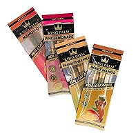 King Palm Mini Size Cones - 2 Rolls per Pack, 4 Packs - Organic Pre Rolled Cones - King Palm Cones (Combo Pack-1 of Each)