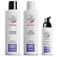 Nioxin System Kit 6, Hair Strengthening & Thickening Treatment, Treats & Hydrates Sensitive or Dry Scalp, For Bleached & Chemically Treated Hair with Light Thinning, Full Size (3 Month Supply)