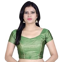 Chandrakala Brocade Banarasi Blouses for Women sarees,Readymade (B106)