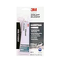 Marine Grade Silicone Sealant, 08019, For Boats and RVs, Above the Waterline Interior/Exterior Sealing, Clear, 3 fl oz Tube
