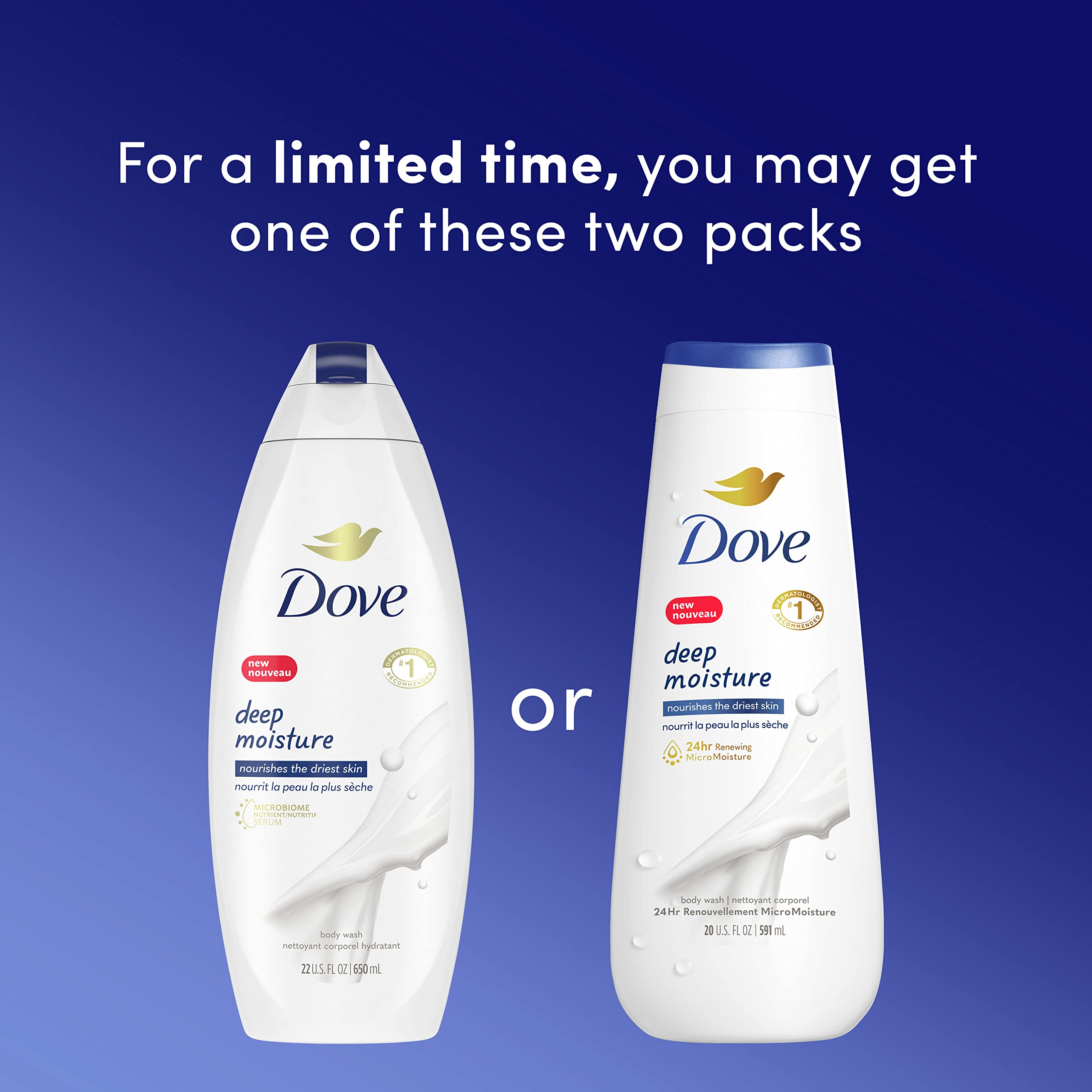 Dove Body Wash For Dry Skin Deep Moisture Moisturizing Skin Cleanser with 24hr Renewing MicroMoisture Nourishes The Driest Skin 20 oz