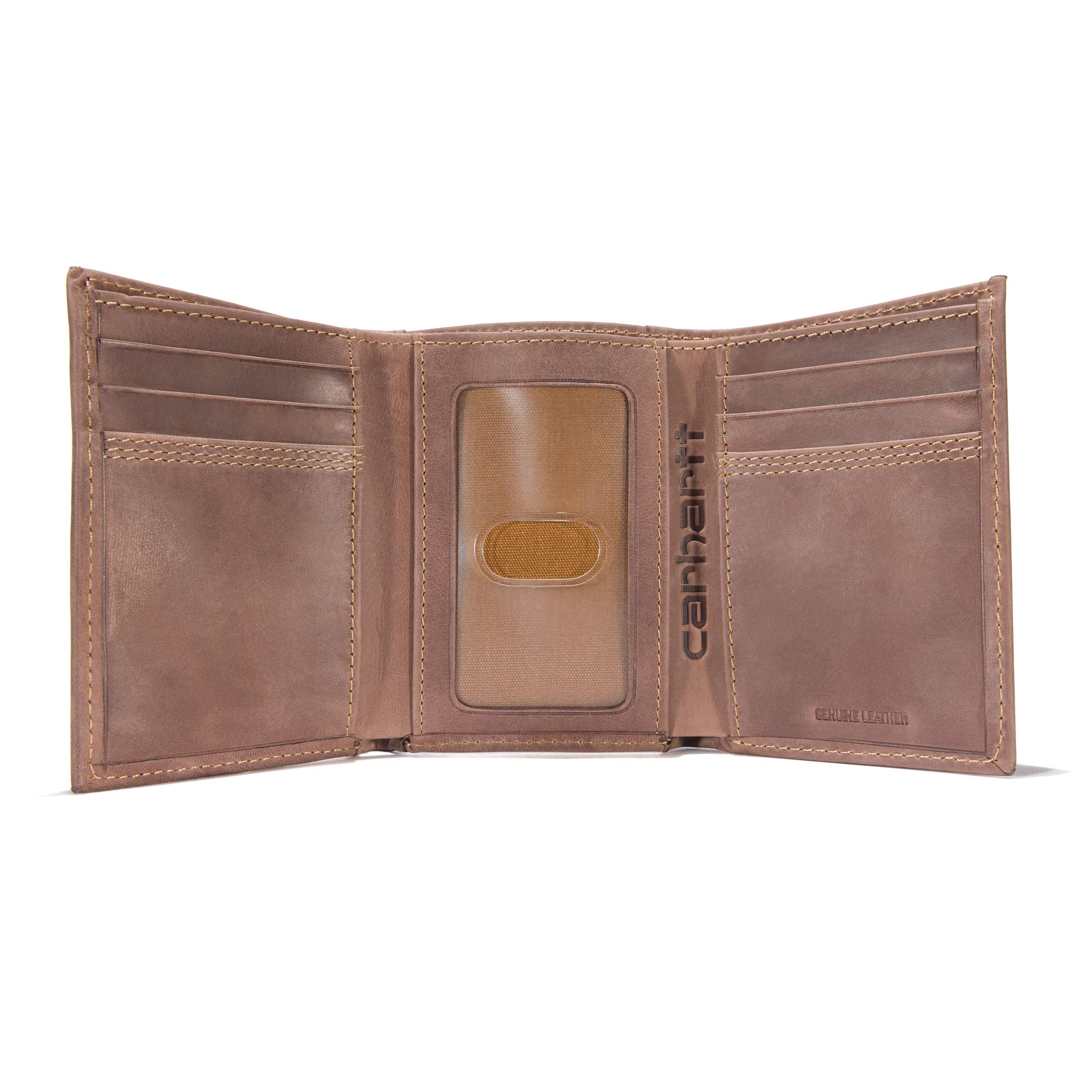 Carhartt Men's Trifold, Durable Wallets, Available in Leather and Canvas Styles