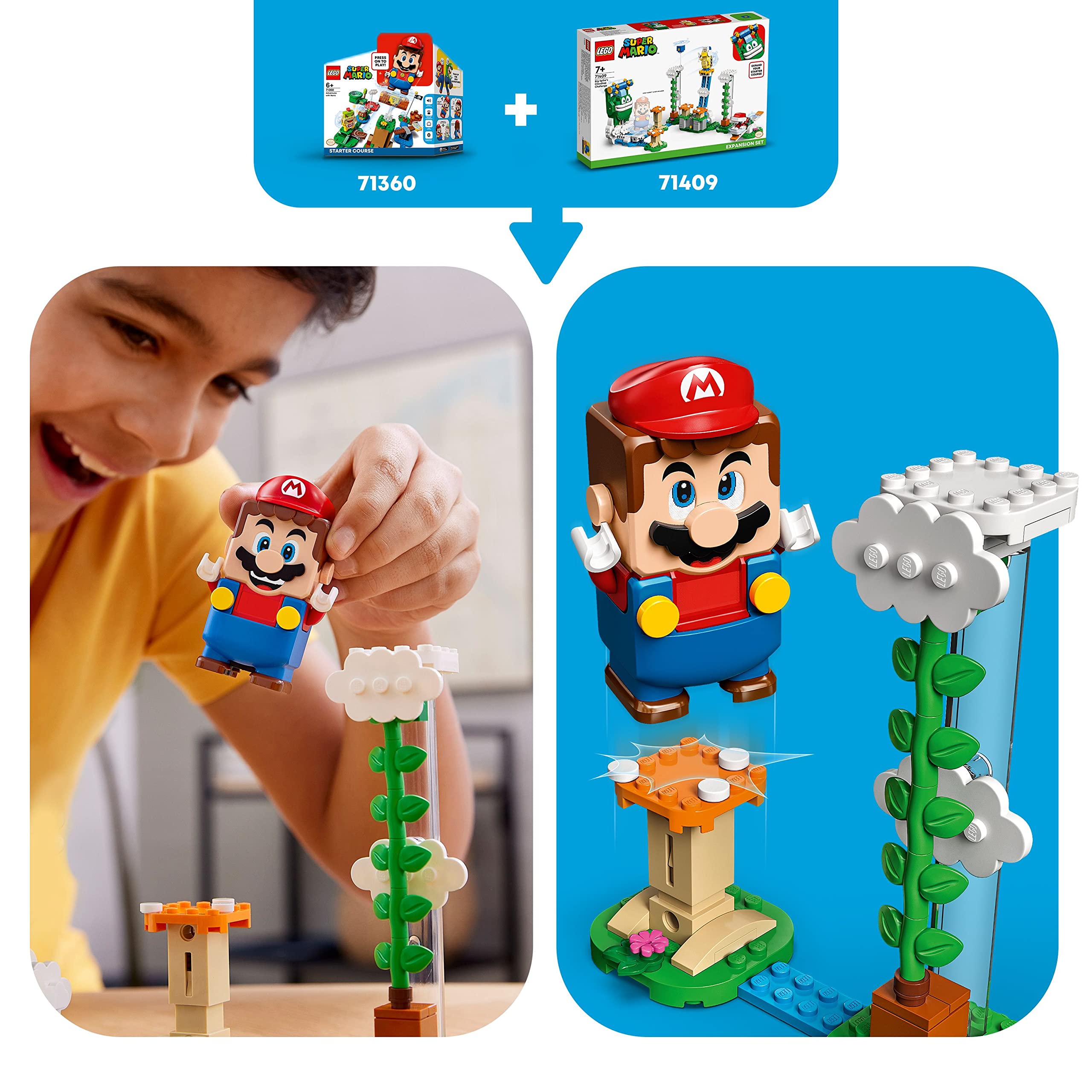 LEGO Super Mario Big Spike’s Cloudtop Challenge Expansion Set 71409, Collectible Toy for Kids with 3 Figures Including Boomerang Bro and Piranha Plant