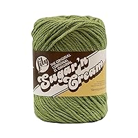 Lily Sugar 'N Cream The Original Solid Yarn, 2.5oz, Medium 4 Gauge, 100% Cotton - Sage Green - Machine Wash & Dry