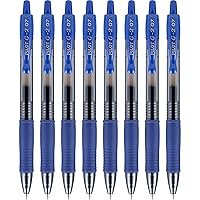 Pilot, G2 Premium Gel Roller Pens, Fine Point 0.7 mm, Blue, Pack of 8.