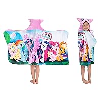 My Little Pony Bath/Pool/Beach Soft Cotton Terry Hooded Towel Wrap, 24 in x 50 in, By Franco Kids