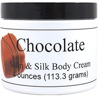 Eclectic Lady Chocolate Satin and Silk Cream, Body Cream, Body Lotion, 4 oz - Shea Butter, Aloe, Silk Amino Acids, Vitamin E, Phthalate-Free, Handcrafted in USA - Perfect For Women