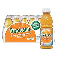 Tropicana 100% Orange Juice, 10 Fl Oz (Pack of 24) - Real Fruit Juices, Vitamin C Rich, No Added Sugars, No Artificial Flavors