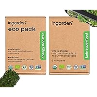 Microgreen Superfood Seed Pads | 100% Organic | Fully Grown in 1 Week | 2150% More Nutrient Dense Than Vegetables | 2 Months Seed Supply | Immunity Booster Kale | Energy Booster Arugula