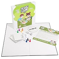 Create Your Own Board Game Set – DIY Kit with Blank Game Board, Game Pieces, Blank Cards, Dice, Spinner – Build Your Own Game for Family Board Games
